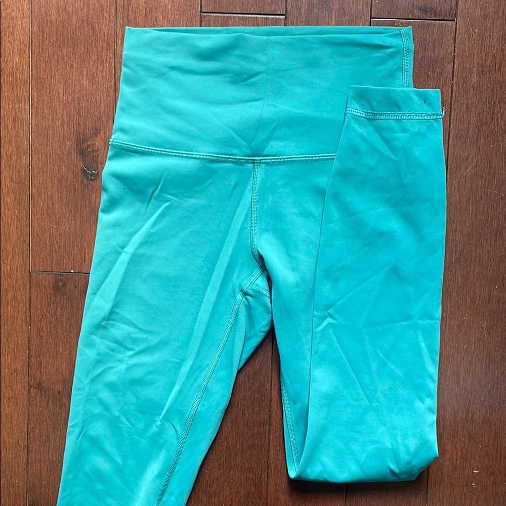 Lululemon Wunder Train Teal Leggings Size 4